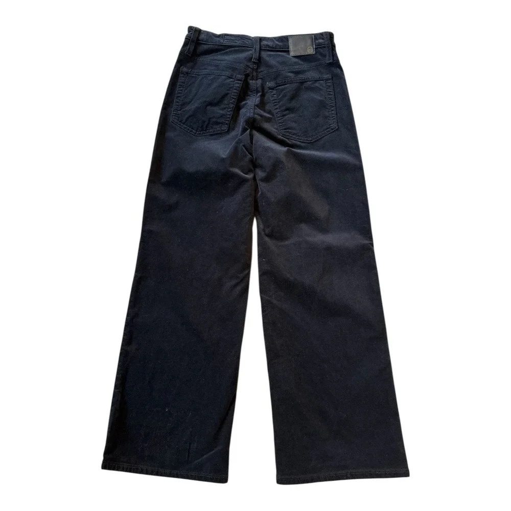 AG Adriano Goldschmied The Etta High Waist Wide Leg Crop Pants Black Size 4 (26)